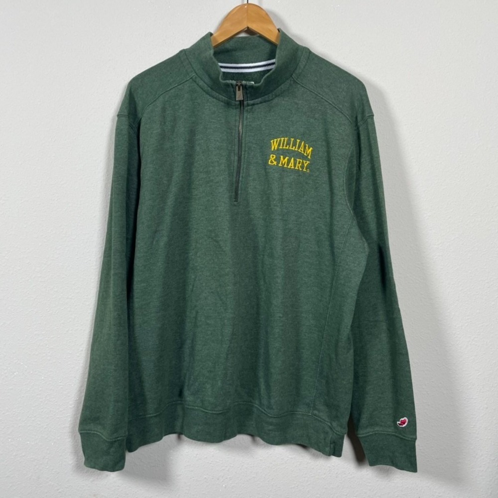 League William & Mary Quarter Zip Pullover Mens XL Green Collegiate Gorpcore